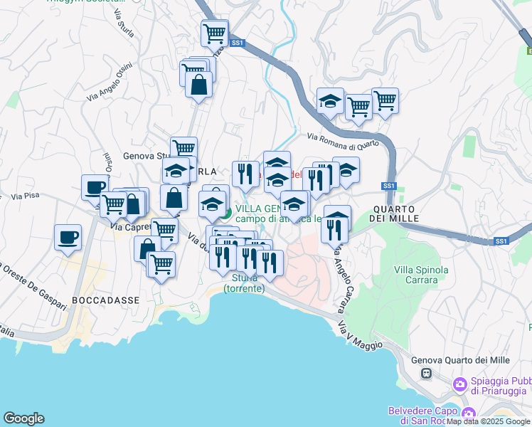 map of restaurants, bars, coffee shops, grocery stores, and more near in 