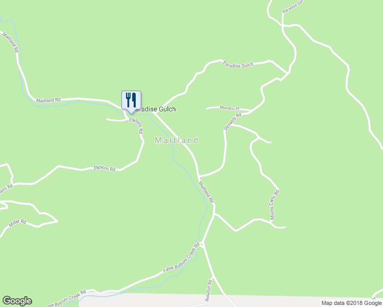 map of restaurants, bars, coffee shops, grocery stores, and more near Maitland Road in Lead