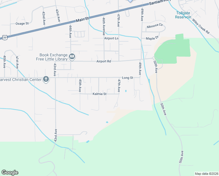 map of restaurants, bars, coffee shops, grocery stores, and more near 4624 Kalmia Street in Sweet Home
