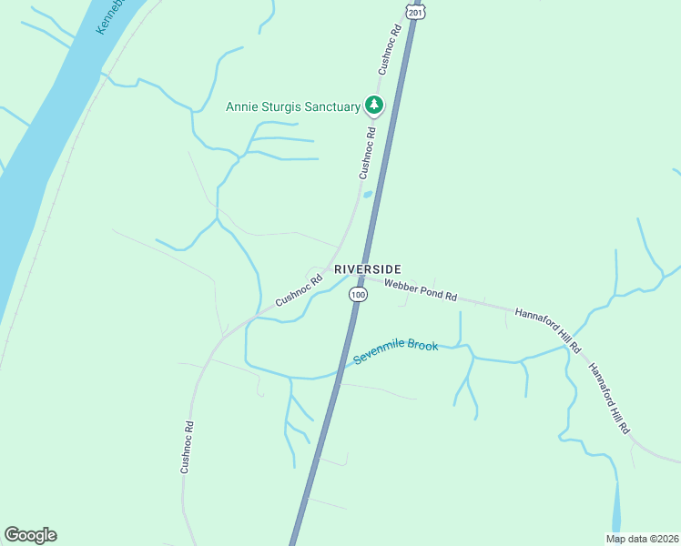 map of restaurants, bars, coffee shops, grocery stores, and more near 257 Cushnoc Road in Vassalboro