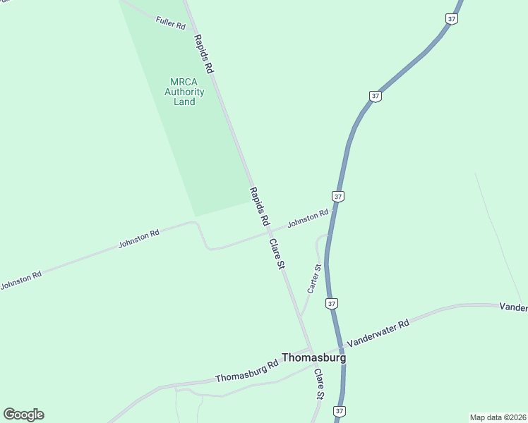map of restaurants, bars, coffee shops, grocery stores, and more near 24 Rapids Road in Thomasburg