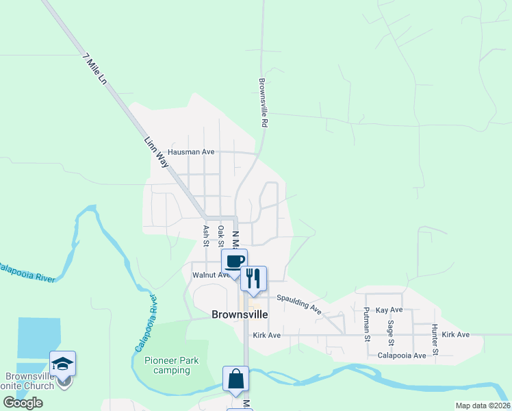 map of restaurants, bars, coffee shops, grocery stores, and more near 801 Northpoint Loop in Brownsville
