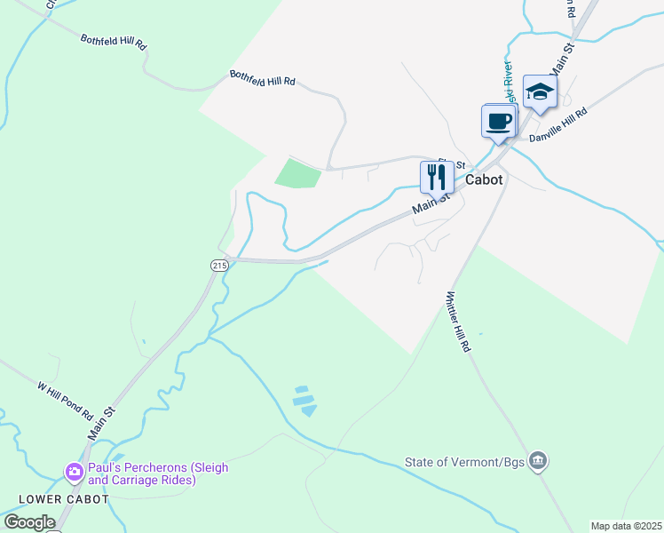 map of restaurants, bars, coffee shops, grocery stores, and more near 2600 Main Street in Marshfield