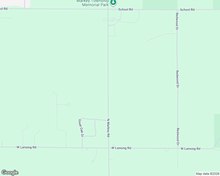 map of restaurants, bars, coffee shops, grocery stores, and more near 4240-4744 North Markey Road in Roscommon