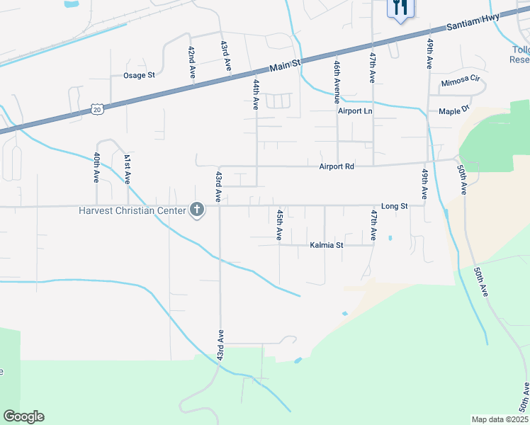 map of restaurants, bars, coffee shops, grocery stores, and more near 4469 Long Street in Sweet Home