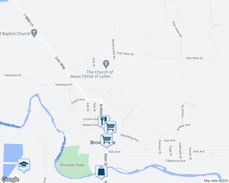 map of restaurants, bars, coffee shops, grocery stores, and more near 808 Northpoint Loop in Brownsville