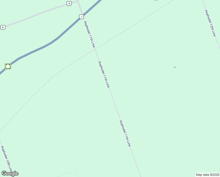 map of restaurants, bars, coffee shops, grocery stores, and more near 2469 Asphodel 11th Line in Norwood