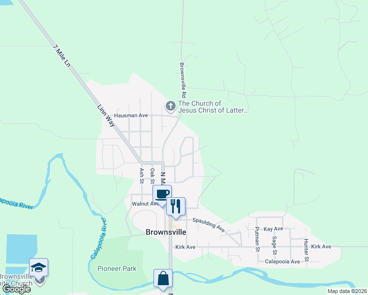 map of restaurants, bars, coffee shops, grocery stores, and more near 808 Northpoint Loop in Brownsville