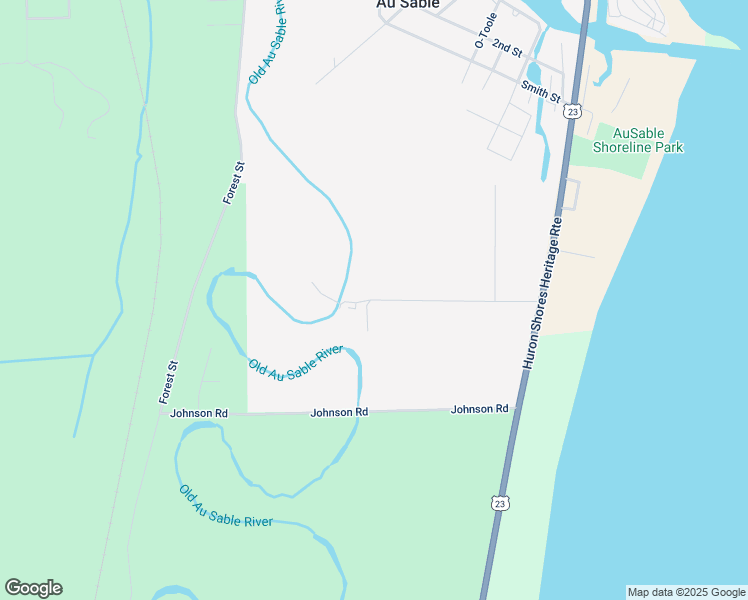 map of restaurants, bars, coffee shops, grocery stores, and more near 4655 MacKenzie Road in Au Sable Charter Township