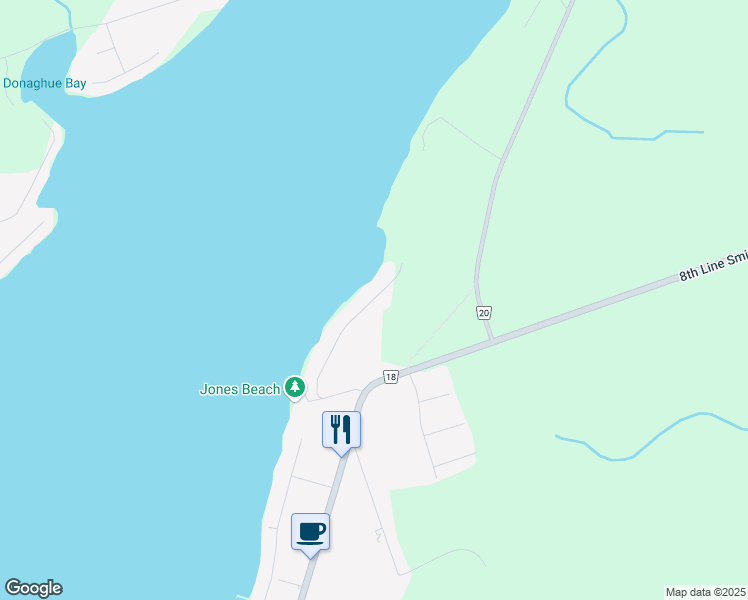 map of restaurants, bars, coffee shops, grocery stores, and more near 953 Highland Road in Bridgenorth