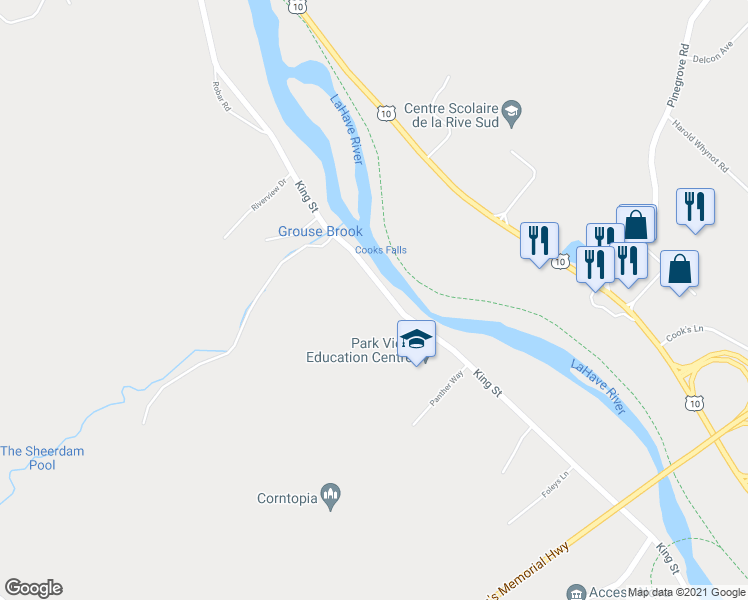 map of restaurants, bars, coffee shops, grocery stores, and more near 1561 King Street in Bridgewater