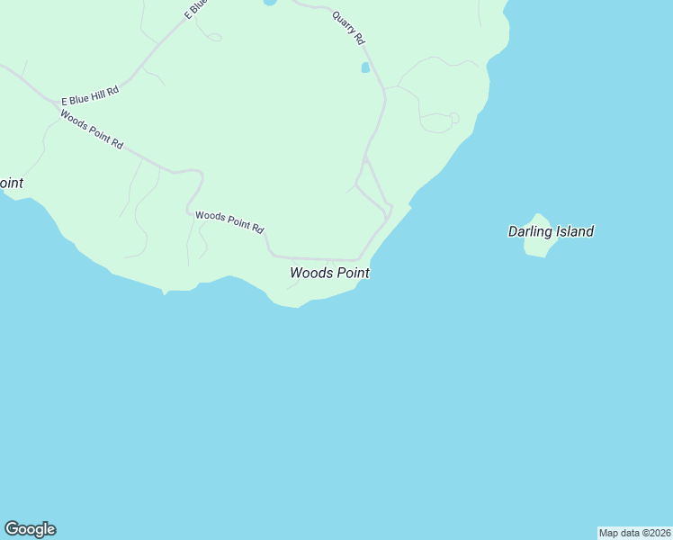 map of restaurants, bars, coffee shops, grocery stores, and more near 200 Woods Point Road in Blue Hill