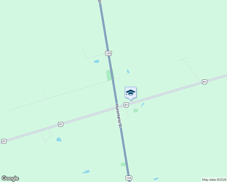 map of restaurants, bars, coffee shops, grocery stores, and more near 2833 Simcoe County Road 124 in Duntroon