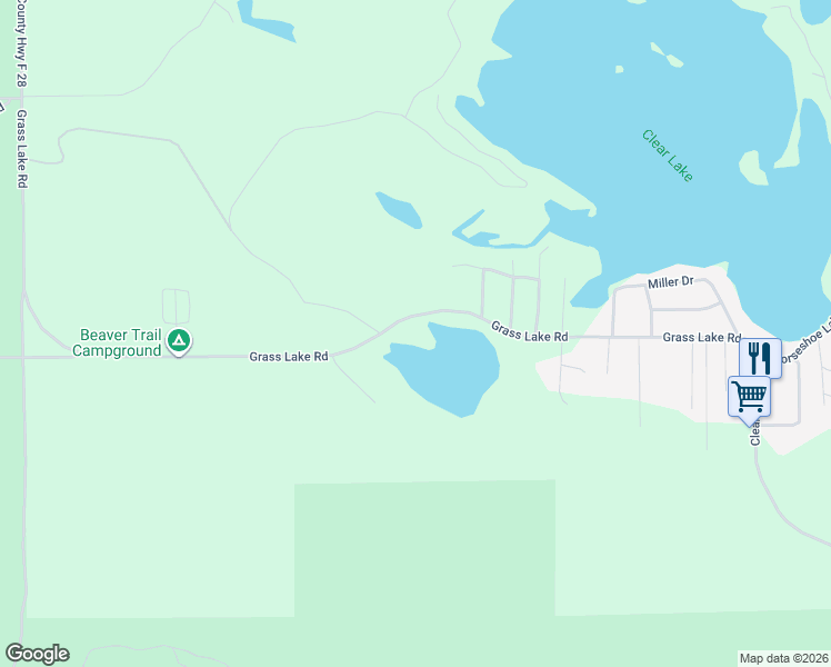 map of restaurants, bars, coffee shops, grocery stores, and more near 4085-4245 Grass Lake Road in West Branch