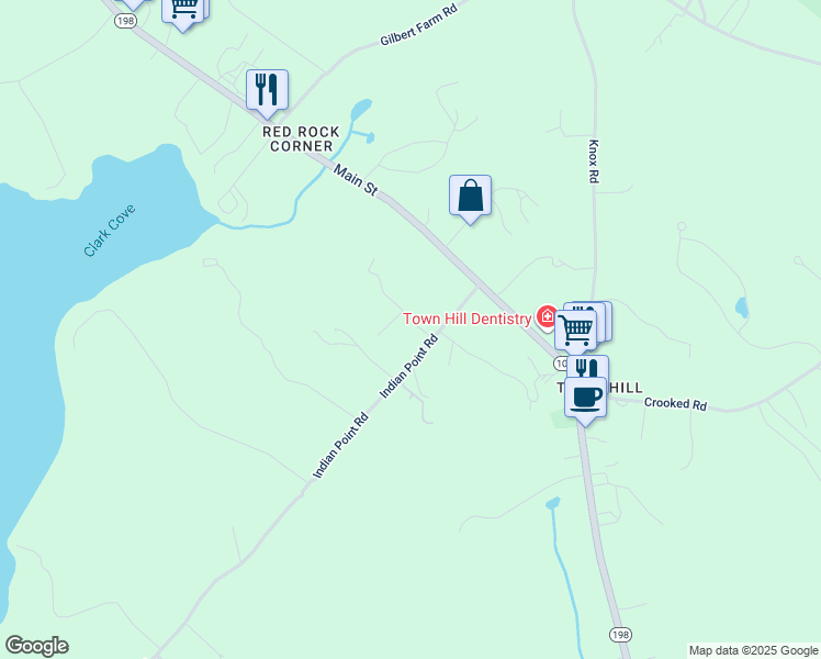 map of restaurants, bars, coffee shops, grocery stores, and more near 47 Indian Point Road in Bar Harbor