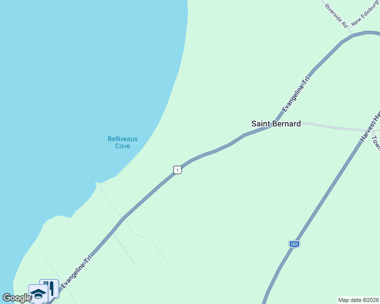 map of restaurants, bars, coffee shops, grocery stores, and more near 3605 Evangeline Trail in Church Point
