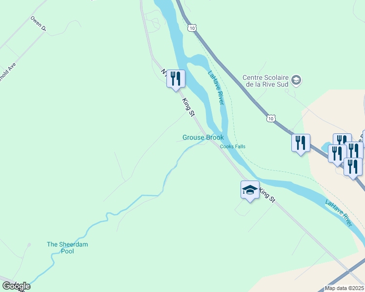 map of restaurants, bars, coffee shops, grocery stores, and more near 3 Oickle Lane in Bridgewater