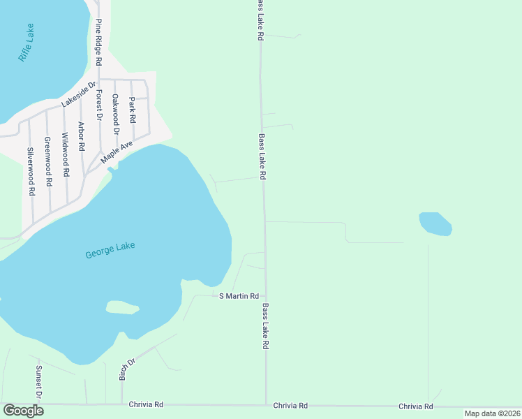 map of restaurants, bars, coffee shops, grocery stores, and more near 2316-2360 Bass Lake Road in Ogemaw