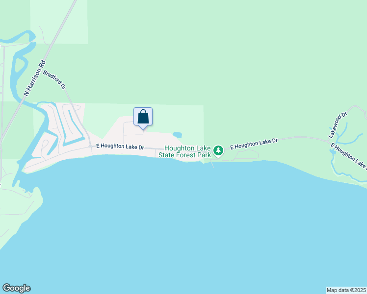 map of restaurants, bars, coffee shops, grocery stores, and more near 12071-12267 East Houghton Lake Drive in Roscommon