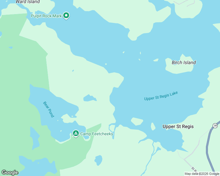 map of restaurants, bars, coffee shops, grocery stores, and more near 67 Saint Regis Carry Road in Lake Clear