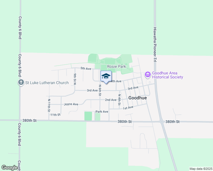 map of restaurants, bars, coffee shops, grocery stores, and more near 510 3rd Avenue in Goodhue