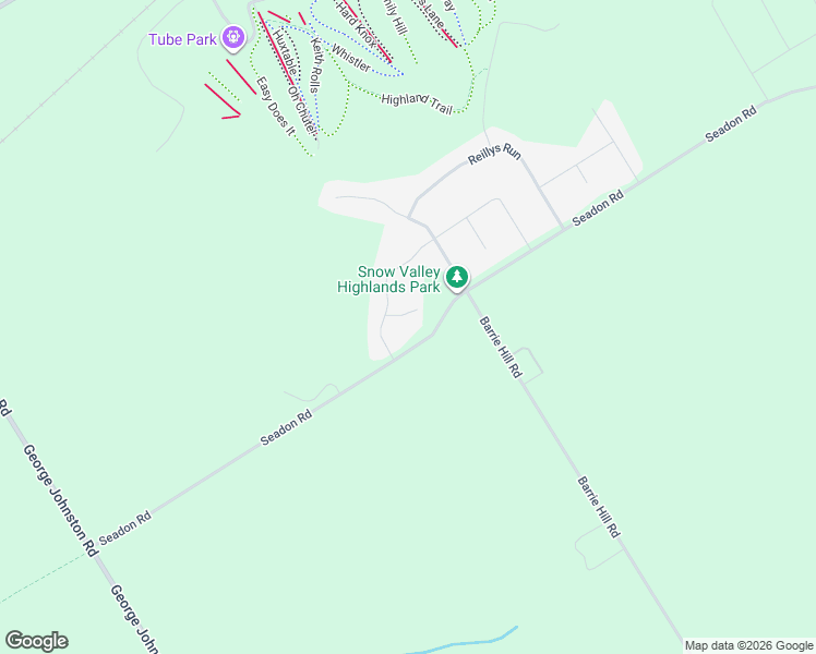 map of restaurants, bars, coffee shops, grocery stores, and more near 5 Munro Court in Minesing