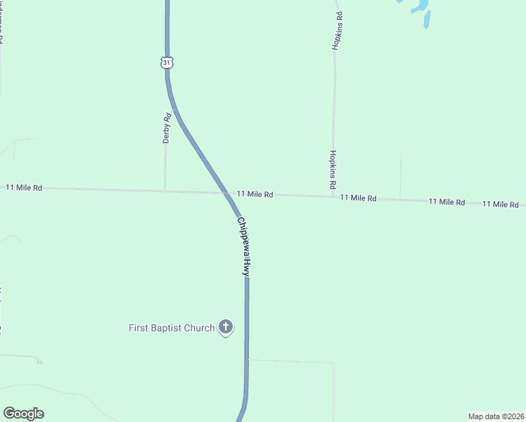 map of restaurants, bars, coffee shops, grocery stores, and more near 7817 11 Mile Road in Bear Lake