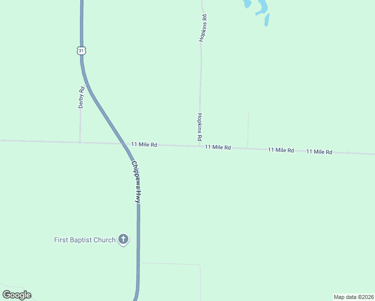 map of restaurants, bars, coffee shops, grocery stores, and more near 11 Mile Road in Manistee County