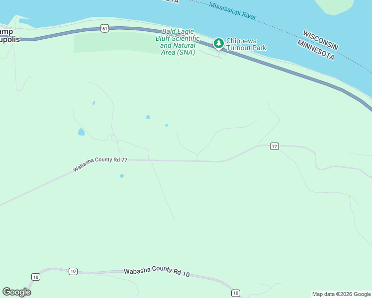 map of restaurants, bars, coffee shops, grocery stores, and more near 215th Avenue in Wabasha