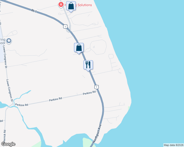 map of restaurants, bars, coffee shops, grocery stores, and more near 192 Northport Avenue in Belfast