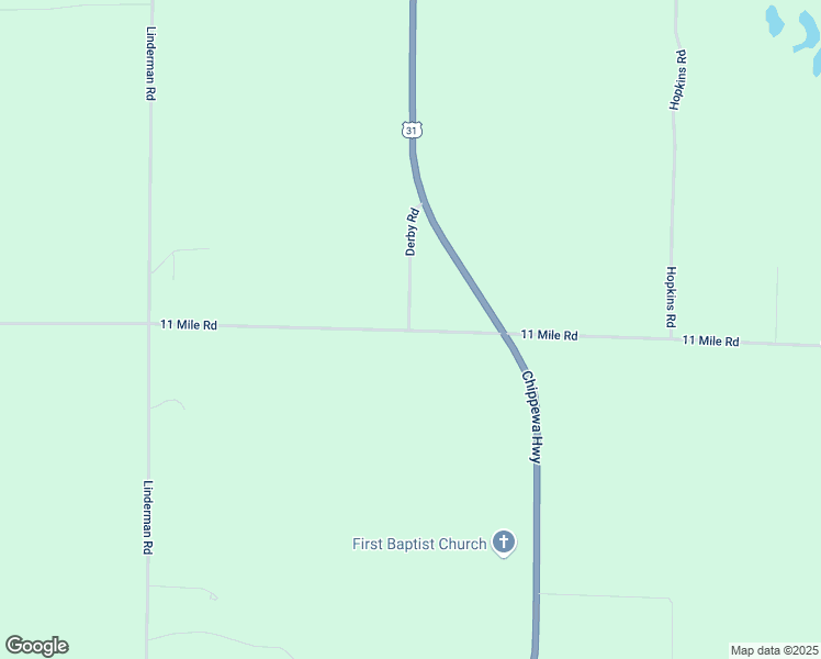 map of restaurants, bars, coffee shops, grocery stores, and more near 7674 11 Mile Road in Bear Lake