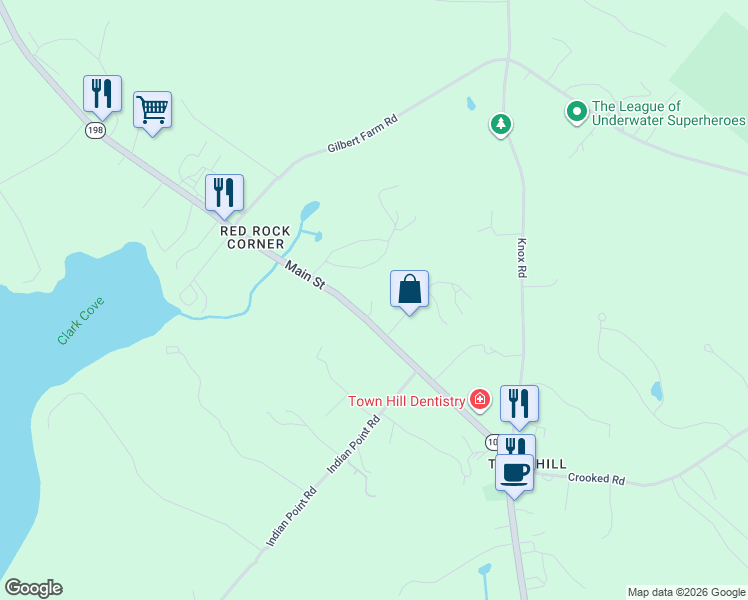 map of restaurants, bars, coffee shops, grocery stores, and more near 1419 Main Street in Bar Harbor