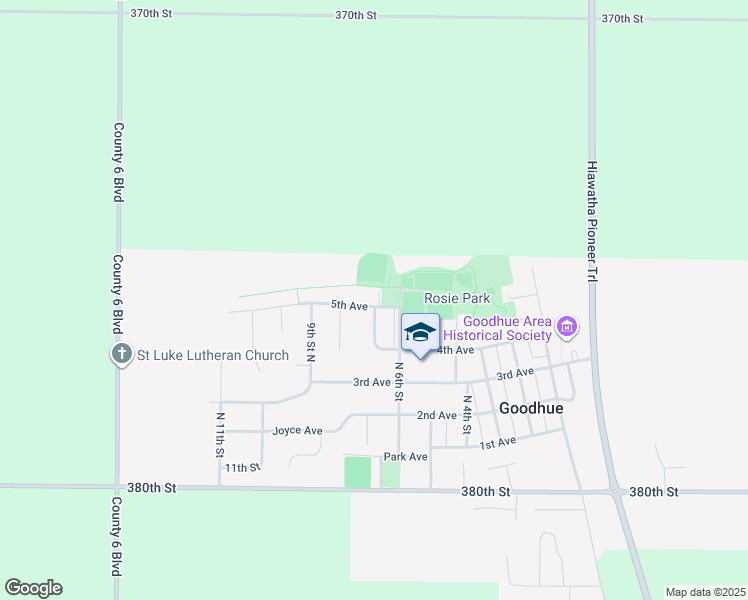 map of restaurants, bars, coffee shops, grocery stores, and more near 702 5th Avenue in Goodhue