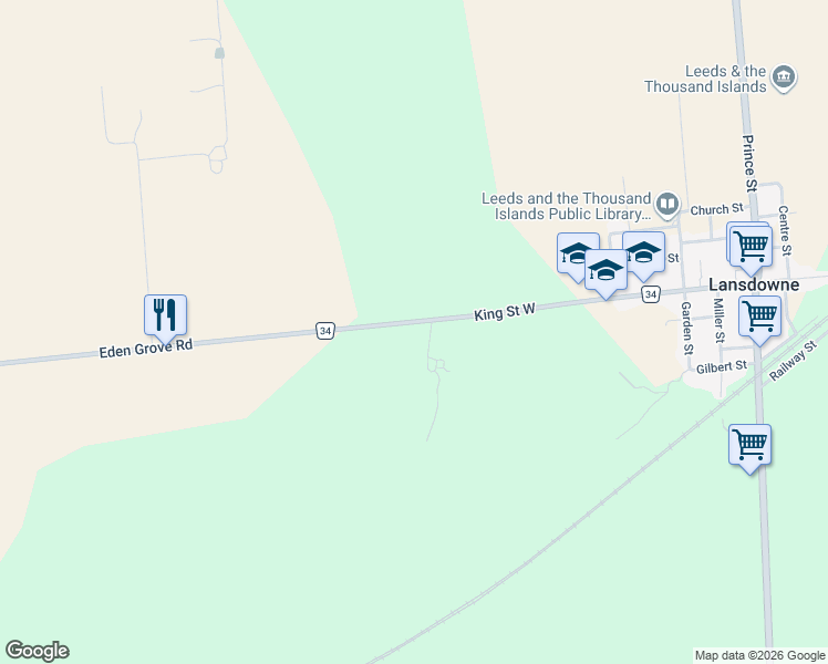map of restaurants, bars, coffee shops, grocery stores, and more near 220 Eden Grove Road in Lansdowne