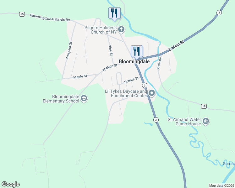 map of restaurants, bars, coffee shops, grocery stores, and more near 9 Maggie Way in Bloomingdale