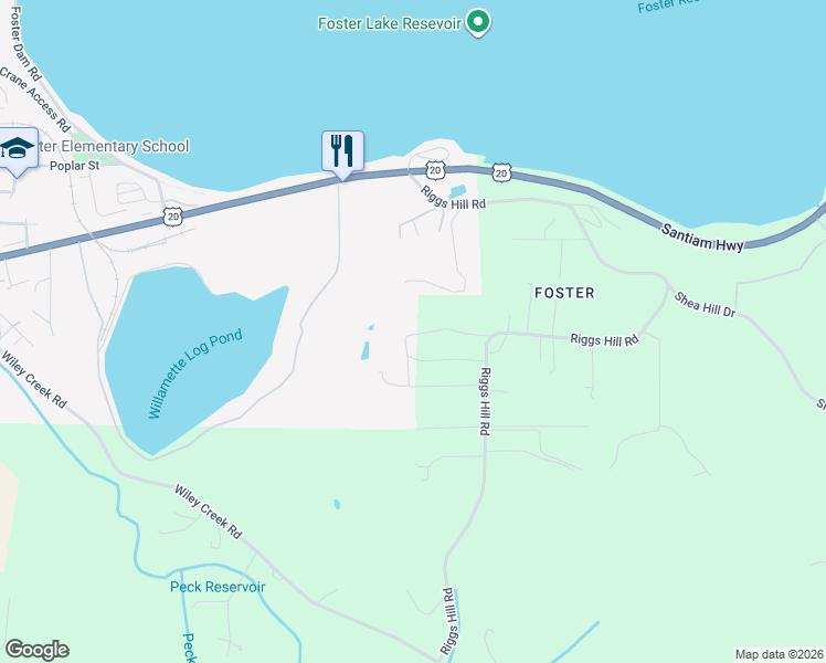 map of restaurants, bars, coffee shops, grocery stores, and more near in Sweet Home