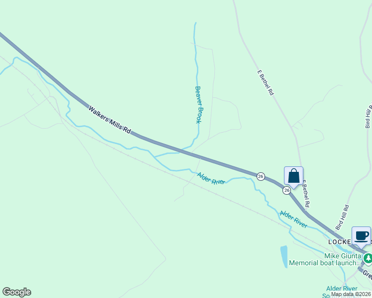map of restaurants, bars, coffee shops, grocery stores, and more near 28 Paris Road in Bethel