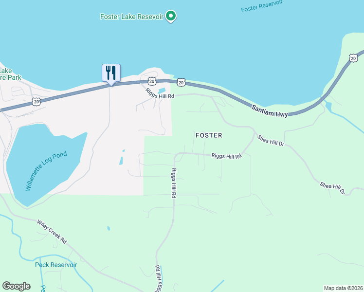 map of restaurants, bars, coffee shops, grocery stores, and more near 27720 Riggs Hill Road in Linn County