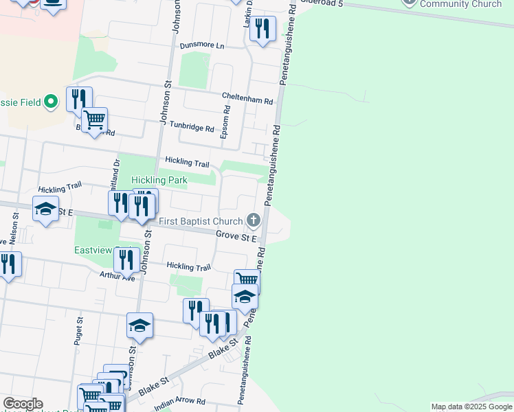 map of restaurants, bars, coffee shops, grocery stores, and more near in Barrie