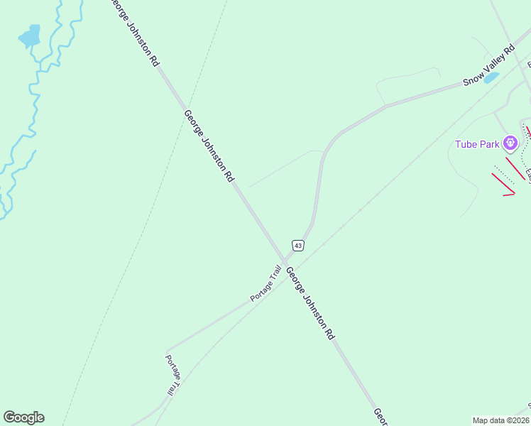 map of restaurants, bars, coffee shops, grocery stores, and more near 2597 George Johnston Road in Minesing