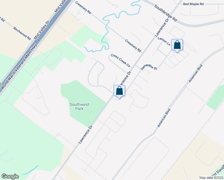 map of restaurants, bars, coffee shops, grocery stores, and more near 2381 Indy Court in De Pere