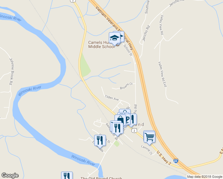 map of restaurants, bars, coffee shops, grocery stores, and more near 181 Browns Court in Richmond