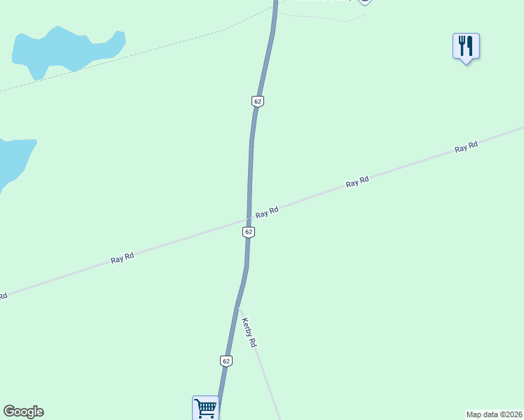 map of restaurants, bars, coffee shops, grocery stores, and more near 767 Ray Road in Madoc