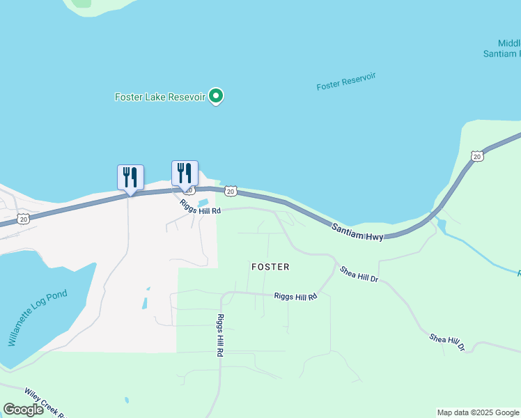 map of restaurants, bars, coffee shops, grocery stores, and more near 28043 Riggs Hill Road in Linn County