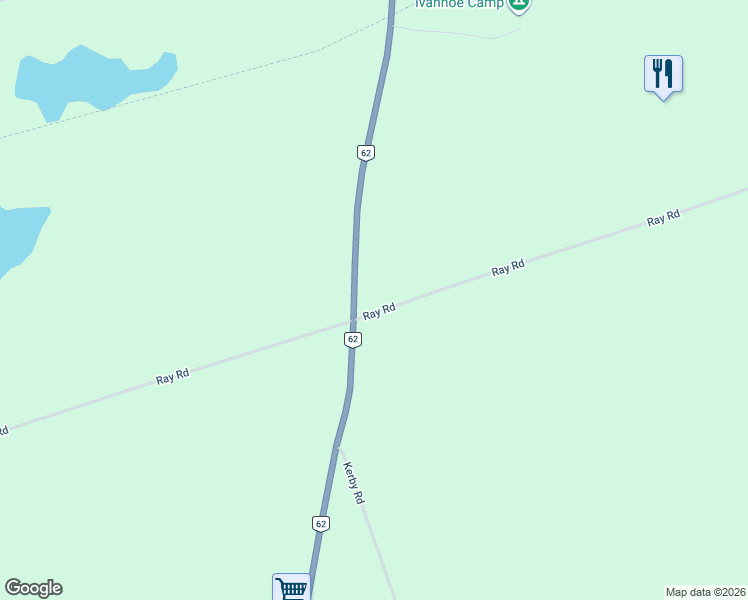 map of restaurants, bars, coffee shops, grocery stores, and more near 767 Ray Road in Madoc