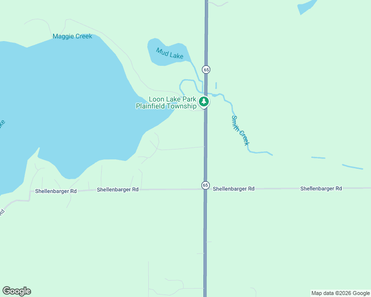 map of restaurants, bars, coffee shops, grocery stores, and more near Maple Lane in Iosco County