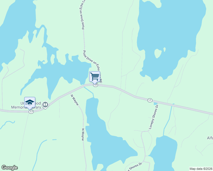 map of restaurants, bars, coffee shops, grocery stores, and more near 1899 Maine 17 in Fayette