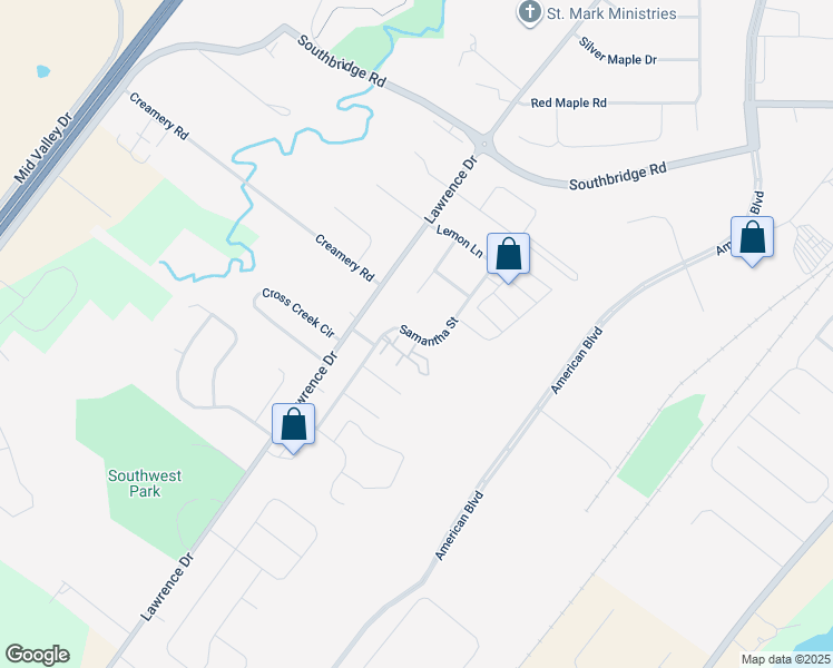 map of restaurants, bars, coffee shops, grocery stores, and more near 2243 Nick Lane in De Pere