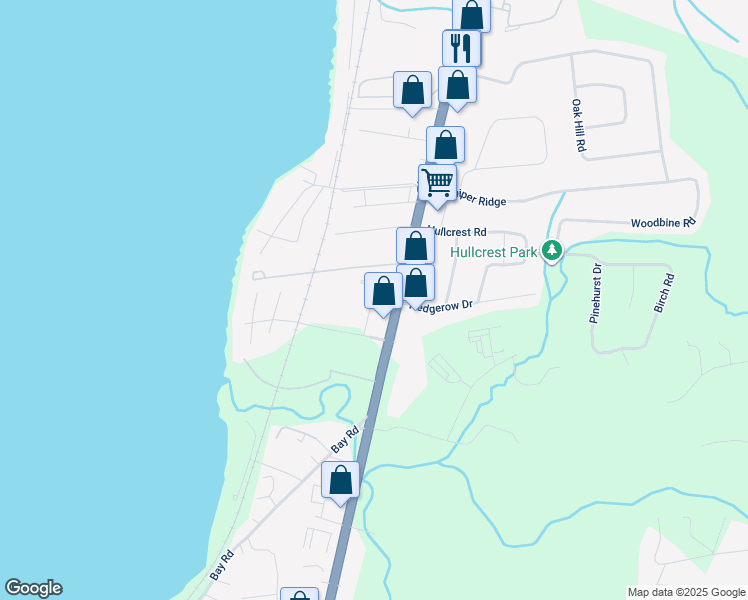 map of restaurants, bars, coffee shops, grocery stores, and more near 1-219 Tamarack Shores in Shelburne