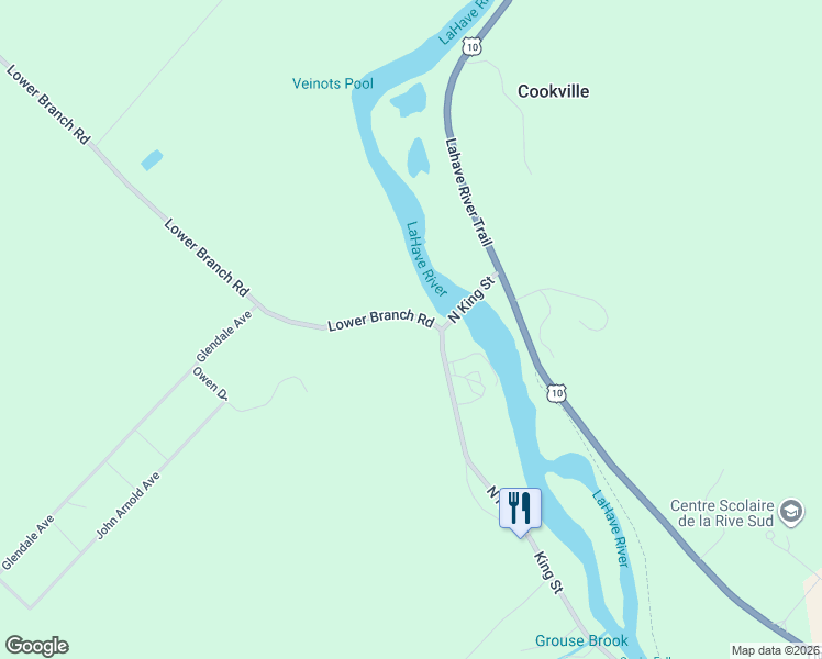 map of restaurants, bars, coffee shops, grocery stores, and more near 1 Lower Branch Road in Lower Branch